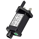 Christmas Light Plug Replacement, 6W 31V Transformer Plug for Christmas Light Adapter AC Power Supply, Memory/8 Modes/IP44 Waterproof/Timer Plug, Indoor Outdoor Curtain Net String Icicle Light