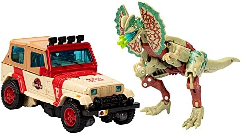 Transformers Collaborative Jurassic Park x Toys Dilophocon & Autobot JP12, Action Figures for Boys and Girls Ages 8 and Up (Amazon Exclusive)