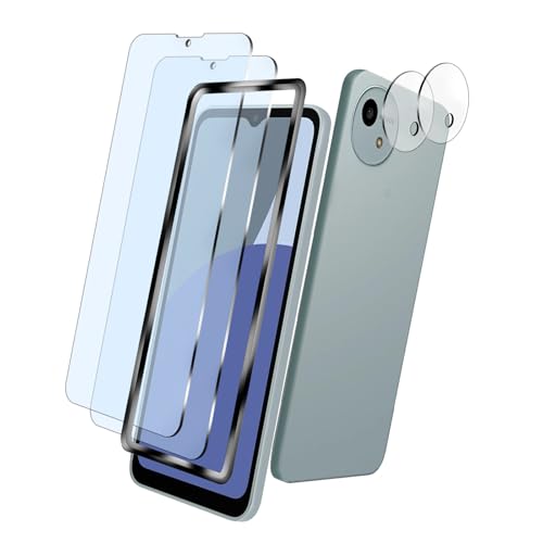 対応 AQUOS Wish 4 ガラスフィルム + AQUOS Wish 4 カメラフィルム AQUOS Wish 4 用の保護フィルム 視力を保護 目の疲れ軽減 貼り付け簡単 【 Wish 4 専用ガイド枠付き】自動吸着 気泡 防止飛散防止 対応 Wis