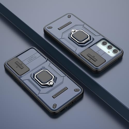 Image of CamShield Pro Case with Slide Camera Protection and 360 Protection Ring Stand Bumper Back Case Cover for Samsung Galaxy A34 5G (Blue)