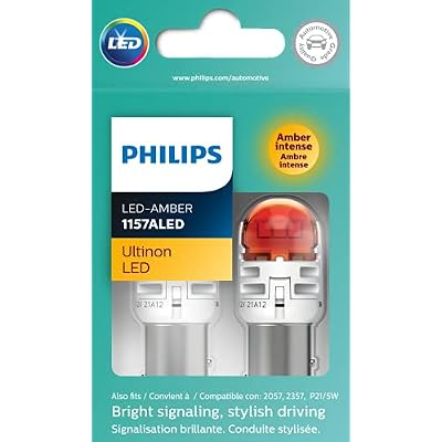 Philips Automotive Lighting 1157ALED Ultinon LED (Amber), 2 Pack