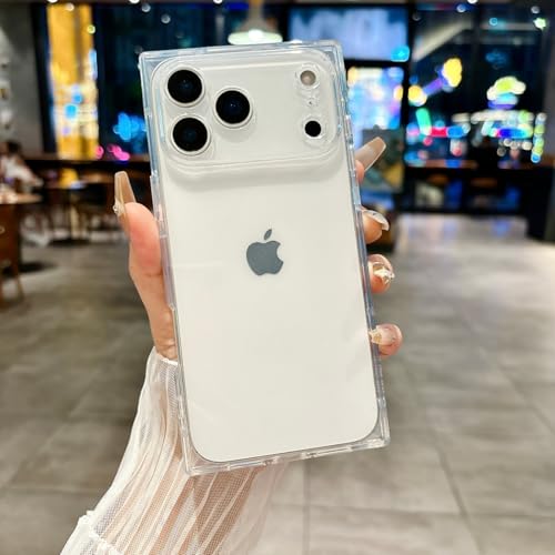 Coque silicone rectangulaire pour iPhone 17 motif glaçon cristallin antichoc