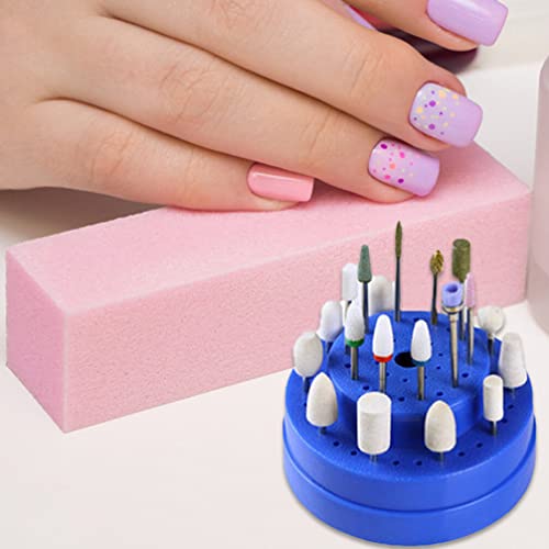 Beaupretty 4 Pçs Suporte De Brocas De Unhas Suporte 60 Furos Organizador De Exibição De Brocas De Un