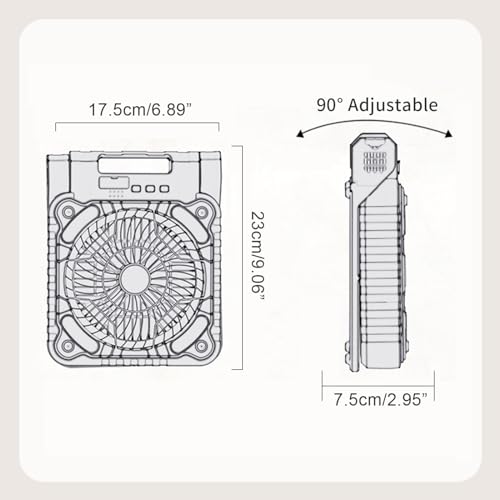 Portable-Solar-Fan-5200mAh-Rechargeable-Solar-Powered-Camping-Fan-with-LED-Lantern-4-Speeds-Powerful-Wind-Battery-Fan-with-3-Timer-PowerBank-for-Tent-Fishing-Travel-Worksite-Style-A