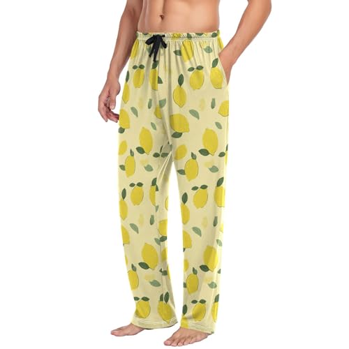 Lemon Men’s Pajama Bottoms Comfortable Relax Fit Lounge Pants4