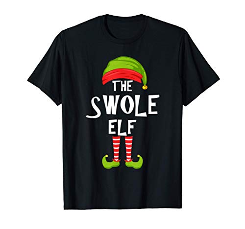 Swole Elf Matching Family Christmas Party Pajama Group Gift T-Shirt