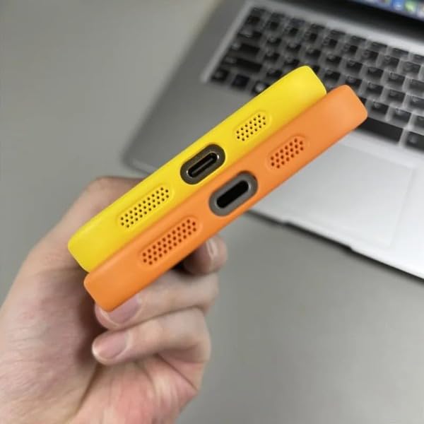Image of Back Cover Case for iPhone 14 Shockproof Protective Versatile Detachable Mag-Safe Case(Orange)