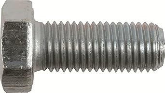 الفئة المترية 10.9 براغي ذات غطاء سداسي مطلية بالزنك M16-2.00 x 20 مم، 25 قطعة، خيط خشن ملولب بالكامل DIN 933 بواسطة Newport Fasteners