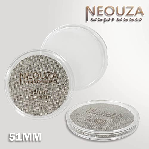 NEOUZA Espresso Puck Screen 51mm Reusable 1.7mm Thickness 150μm Stainless Steel Professional Barista Coffee Filter Mesh Plate for Espresso Portafilter Filter Basket