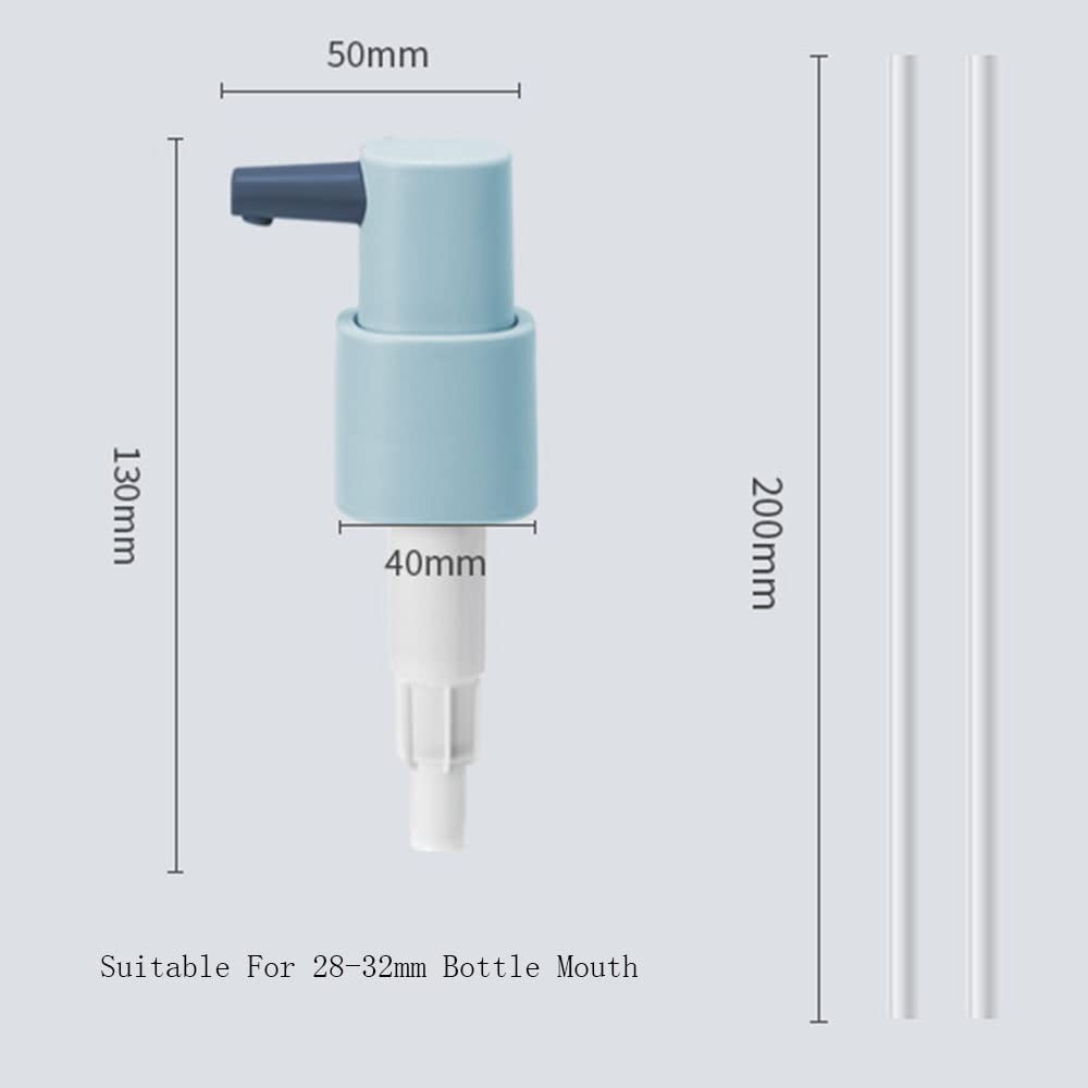 Coffee Syrup Pump Dispenser Pump Bottle Dispenser-for Plastic or Glass Bottles–Heavy-Duty Leak Proof for Lotion Bottles and Household Use–Non-BPA Plastic (Pack of 2) (Blue)
