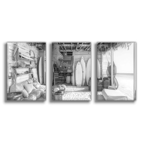 Impression sur toile pour chambre et séjour tableau mural noir et blanc