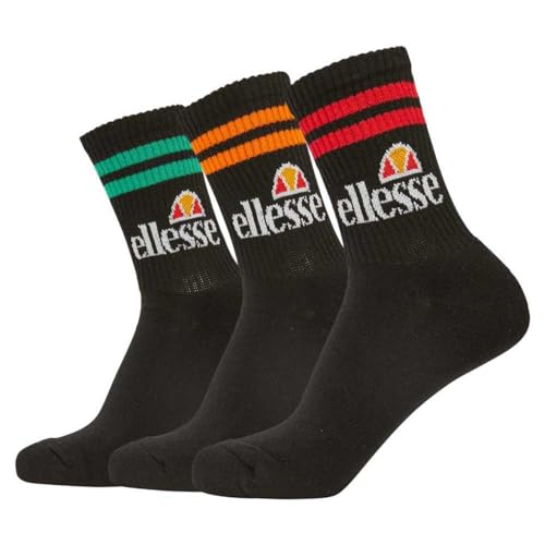 Nero Ellesse Pullo 3 Units Quarter Short Socks 3 Pairs EU 40 1/2-46