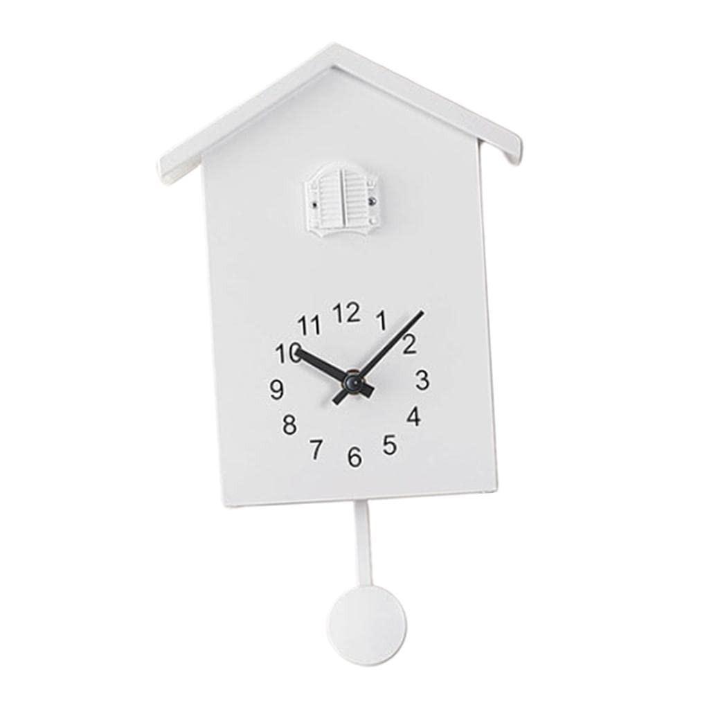 Réveil électronique en forme de maison blanc avec volume réglable