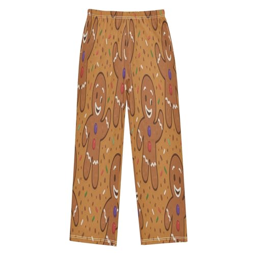 GuoChe Gingerbread Man Boy Pajama Pant Soft Warm