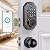Keyless Entry Door Lock Deadbolt with Handle Set - Arpha 100 Code Smart Fingerprint Door Lock with App Control, Anti-Peeping Password Auto Locks, One Time Code, Zinc Alloy Black