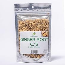 Herb To Body Ginger Root C/S - Zingiber Officinale, Cut & Sifted Dried Ginger Root for Ginger Root Tea, Culinary Recipes, Baking, Herbal Infusions, and Smoothies, Resealable Pouch, 4oz