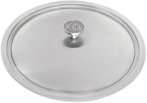Miniatura 1 de Nordic Ware Restaurant- Tapa de acero inoxidable cepillado de 12 pulgadas