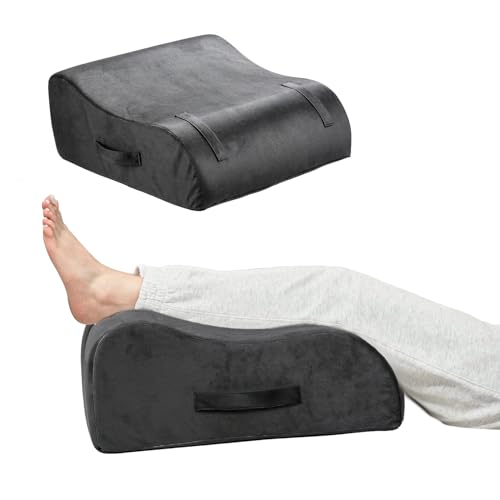 Image of amazon basics Wedge Elevator Pillow | Multi-Purpose Leg, Foot & Back Support | High Resilience Foam | for Sleeping, Relaxing & Lounging | 19 x 18 x 8 in | Grey