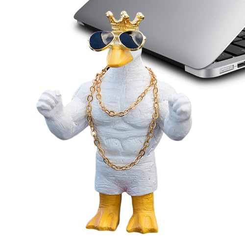 Shurzzesj Muscle Duck - Funny Muscle Duck Statue Ornament Resin Decor Wearing Sunglasses and Gold Chain | Fun Figurines Novelty Home Decor for Bedroom Living Room Car Dashboard Shurzzesj Muscle Duck - Funny Muscle Duck Statue Ornament Resin Decor Wearing Sunglasses and Gold Chain | Fun Figurines Novelty Home Decor for Bedroom Living Room Car Dashboard