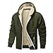 GXYANiaoy Winterjacke Herren - Gefütterte Jacke Mit Kapuze Männer Einfarbiges Mantel Mit Reißverschluss Winddicht Outdoorjacke Wärmend Jacke Mantel Wintermantel