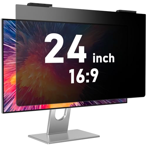 24 Inch Privacy Screen for Monitor - Blue Light Blocking, Eye Protection Anti-Spy Filter - Fits...