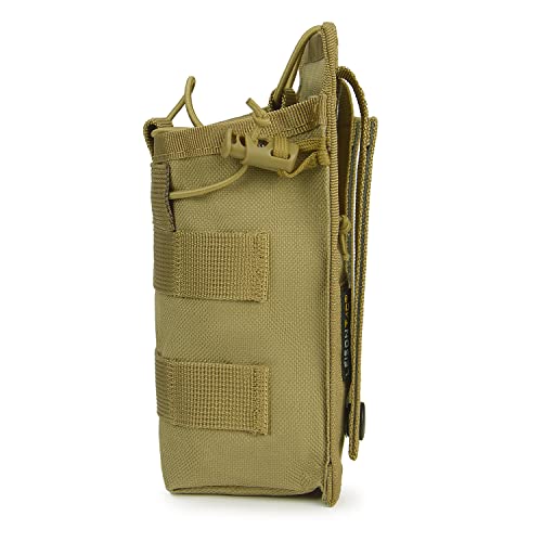 Leisontac Tactical Magazine Pouch Open-Top Molle Single/Double Mag Pouch For M4/M14/M16/Ak Magazines (Coyote Tan) #TOP2