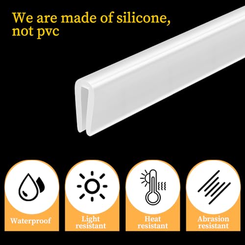 Image of Rubber Edge Trim, 3mm Thickness U Channel Edge Protector Flexible Proof Edges Trims for Sharp Edges Clear 1 /16 inch Slot, Fit for 0-3 /32 inch Guard Protectors for Sheet Metal, Car Doors, Hatches,13Ft