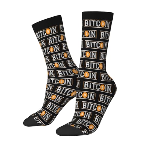 Bitcoin BTC Socks For Men Women Gift Sport Crew Socks Funny Wicking Socks