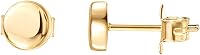 PAVOI 14K Gold Plated 925 Sterling Silver Tiny Stud Earrings for Women - Hypoallergenic Dainty Circle Triangle Bar Minimalist Geometric Jewelry