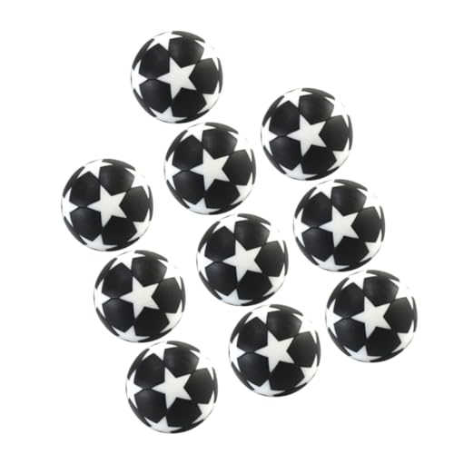 JOINPAYA 10pcs Mini Table Footballs Decorative Star Pattern Soccer Balls for Desktop Football Accessories for Family Bonding and Parties