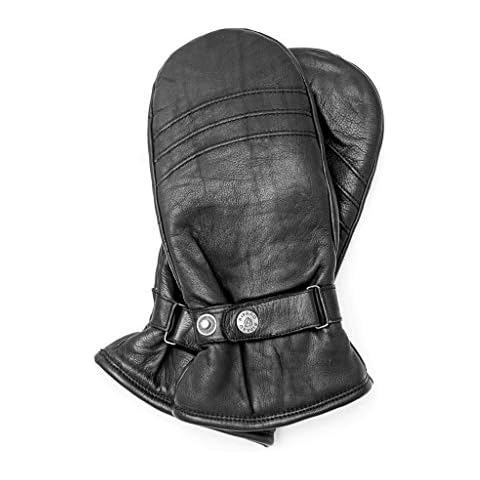Riparo Motorsports Men's Waterproof Leather Winter Mittens (Small, Black1) Cover
