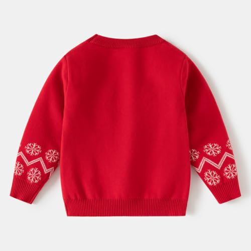 Image of Girl Ugly Christmas Sweater - Boy Double Layer Knitted Reindeer Holiday Xmas Pullover Sweater Kids 2-9 Years Old