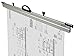 Hang-A-Plan, 36 Inches General Hanging Clamp, Silver, Holds up to 150 Plans, Single Clamp