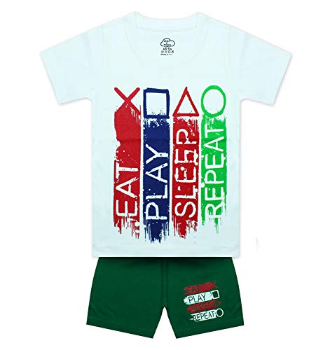 Image of MIST N FOGG Boys Cotton Half Sleeve Tshirt & Shorts Set of 2