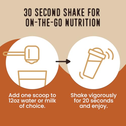 Image of FlavCity All in One Protein Shake Powder, Salted Caramel - On the Go Meal Alternative + Collagen Peptides, Reishi & Cordyceps - Focus, Skin, Hair & Joint Support - 100% Grass Fed Whey, 20 Servings