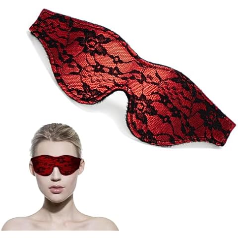 Red Satin Eye Mask for Comfortable Sleep Cover
