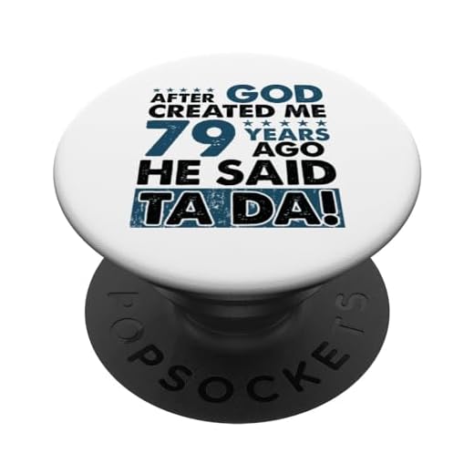 Dios me creó 79 años - Divertido cumpleaños 79 PopSockets PopGrip Intercambiable
