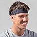 5-Pack Sport Headbands for Men & Women - Sweat-Wicking Workout & Running Head Bands - Exercise Sweat Band for Workout, Basketball, Tennis, Cycling, Yoga (Black)