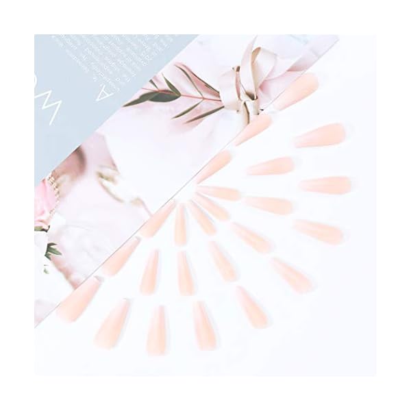 Brishow Sarg Künstliche Nägel Lange Falsche Nägel Gradient Ballerina Acryl Drücken auf Nägel 24 Stück für Frauen und… – Bild 5