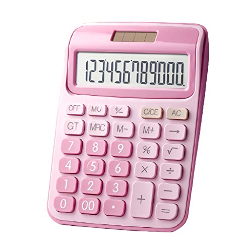 Calculadora solar de 12 dígitos con botón grande para uso escolar y oficina