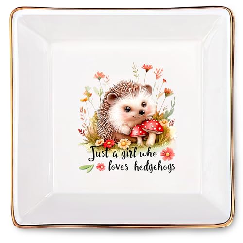 BJDAMAI Soporte para anillos de erizo, bandeja para platos, regalos de erizo para mujeres, adolescentes, niñas, niños, amantes de los erizos, cosas temáticas, artículos de decoración, mercancía,