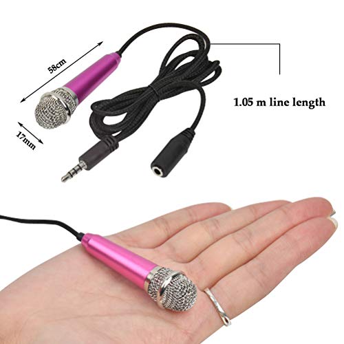 DODUOS 4Pcs Mini Mikrofon für Handy, kleines mikrofon, Tragbares Gesangsmikrofon Mini Karaoke Mikrofon Kondensatormikrofon für Laptop Notebook