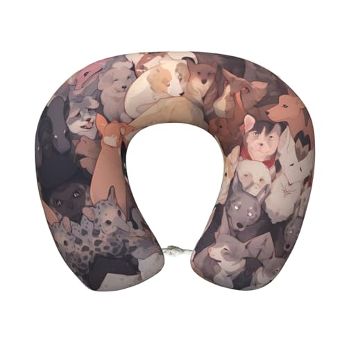 Almohada de viaje espuma viscoelástica forma U 30x25 cm miniatura 1