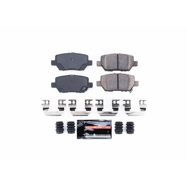 Image of PowerStop Rear Brake Pads for Acura RL 2005-12 - Z23 Carbon-Fiber Ceramic Brake Pads with Installation Hardware, Z23-1090