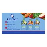 Gerber Stage 2 Baby Food, Organic Fruit and Veggie Favorites Puree Pouches Variety Pack, No Added...