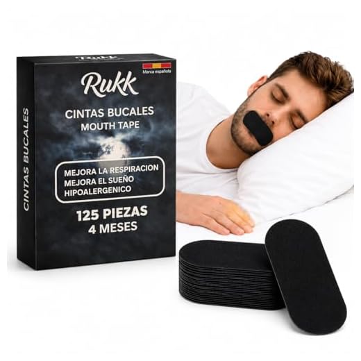 PACK PRO 125 Tiras Bucales para Dormir – Mouth Tape, Cinta Bucal Antironquidos, Parches Boca, Mejora la Respiración Nasal, Adhesivo Hipoalergénico