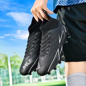 WEJIESS Heren Voetbalschoenen Hoge trainingsschoenen voor jongeren Outdoor Specialist sportschoenen Kunstgrasvoetbalschoenen voor kinderen WEJIESS Heren Voetbalschoenen Hoge trainingsschoenen voor jongeren Outdoor Specialist sportschoenen Kunstgrasvoetbalschoenen voor kinderen
