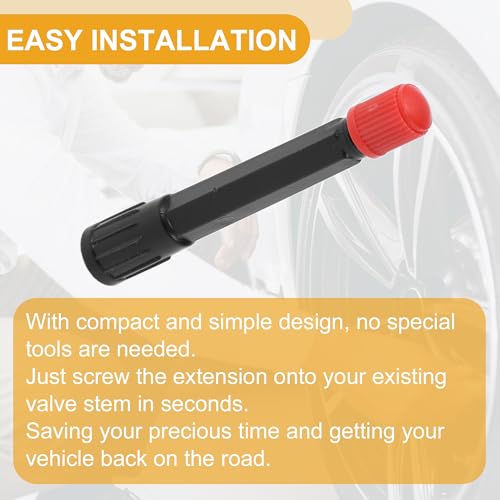 Image of 10 Pcs 70mm Tire Valve Extension Universal Plastic 180 Degree Tyre Valve Stem Extender for Car Motorcycle RV Truck Bike