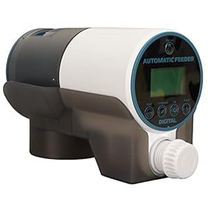 Automatic Fish Feeder, Quiet Waterproof Electric Auto Fish Feeder 200ml Intelligent Aquarium Timer Feeder for Fish Pond Holiday