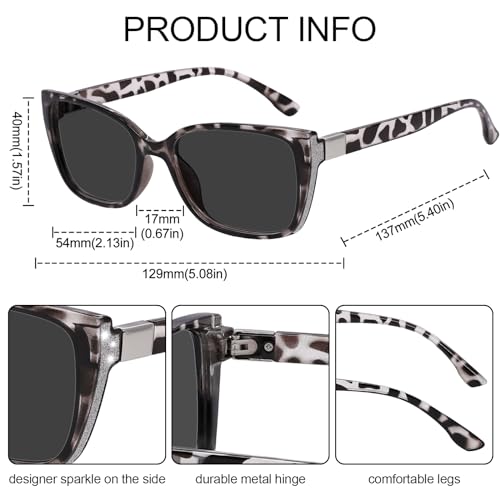 Image of OCCI CHIARI Oversized reading sunglasses for women 1.0 1.25 1.5 1.75 2.0 2.25 2.5 2.75 3.0 3.5